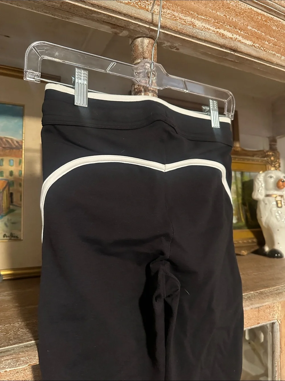 ALO Yoga Black Joggers with White Side Stripes